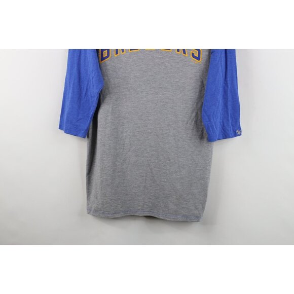 Nike Mens Large Faded Milwaukee Brewers Baseball 3/4 Sleeve Raglan T-Shirt Gray - Picture 3 of 16